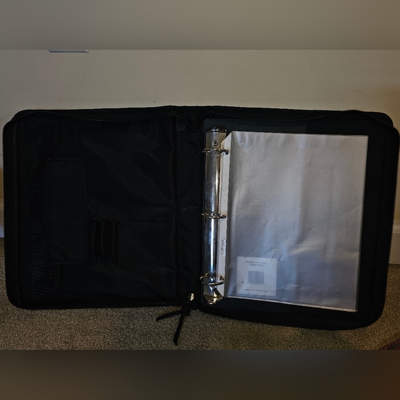 Mead Five Star Trapper Keeper Black 3 Ring Binder Zipper School Student VTG 1991 - Picture 8 of 11